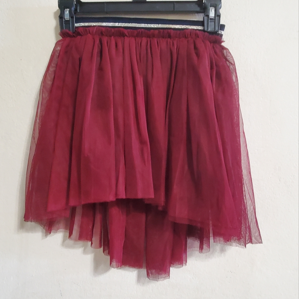 Nowadays Tulle Covered Mini Skirt Elastic Band